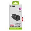 Carregador de interior SBS Mobile TETRGAN1C65W – 100–240V, 1x USB-C, preto, para smartphone tablet portátil smartwatch auscultadores