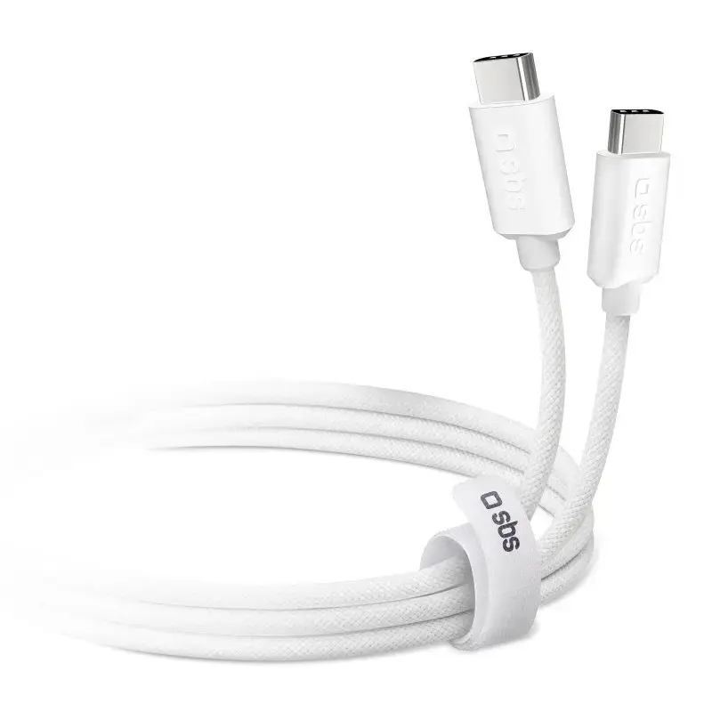 Cabo USB-C para USB-C SBS Mobile TECABLETISSUETCCG, USB 2.0, 1,5 m, branco