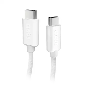 Cabo USB-C para USB-C SBS Mobile TECABLETISSUETCCG, USB 2.0, 1,5 m, branco