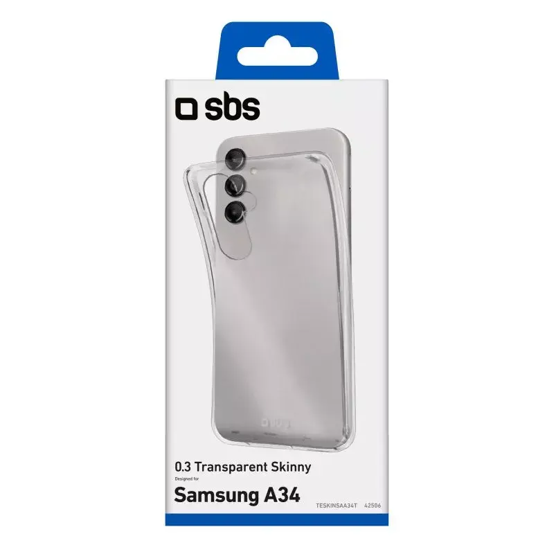 Capa SBS Galaxy A34 16,8 cm transparente monocromática