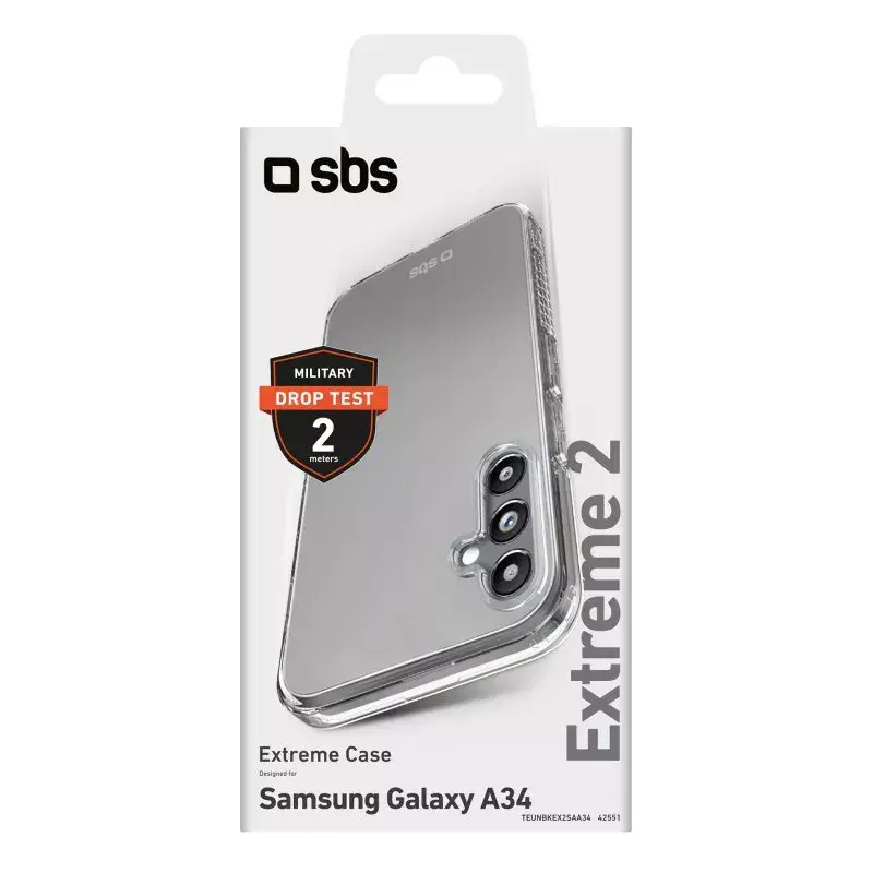Capa SBS Extreme X2 Samsung Galaxy A34 16,8 cm transparente