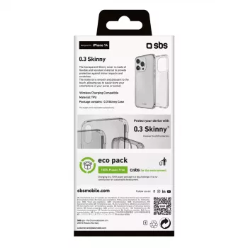 Capa SBS TESKINIP1561PT para iPhone 15 Pro 15,5 cm transparente