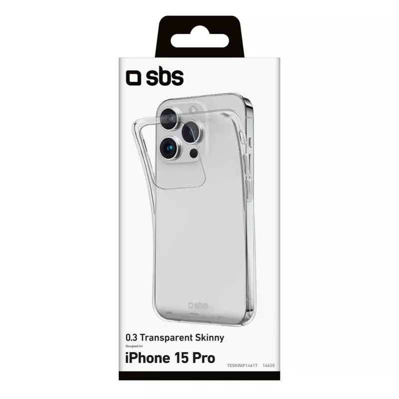 Capa SBS TESKINIP1561PT para iPhone 15 Pro 15,5 cm transparente