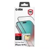 Película de proteção de ecrã/traseira SBS para iPhone 15 Pro, silicone + vidro temperado, transparente, 1 unid.