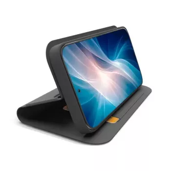 Carteira com suporte SBS para Samsung Galaxy A57 preta – modelo TEWALSAA57K, capa tipo carteira com função de suporte