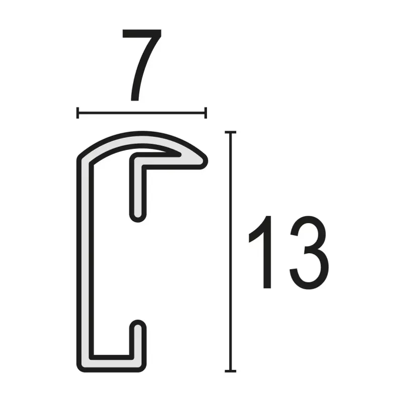 ZEP Basic AL1S4 Moldura de alumínio, 20 x 30 cm, prateado