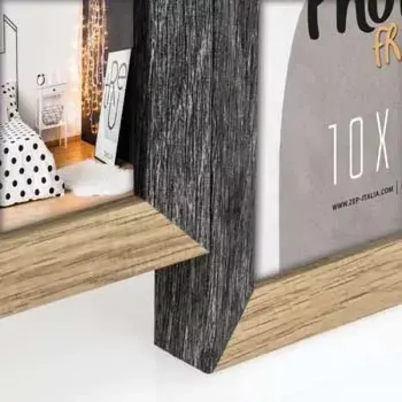 Conjunto de molduras ZEP Vercelli preto castanho MDF 535x320 mm