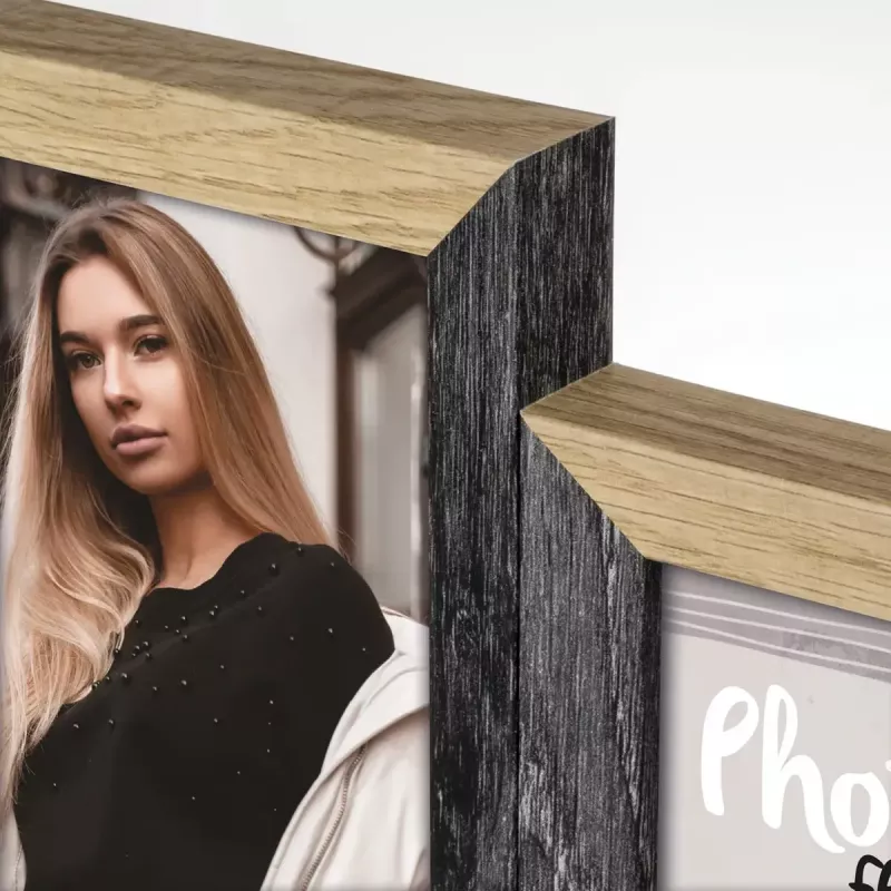 Conjunto de molduras ZEP Vercelli preto castanho MDF 535x320 mm