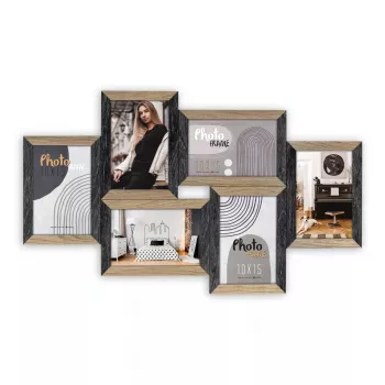 Conjunto de molduras ZEP Vercelli preto castanho MDF 535x320 mm