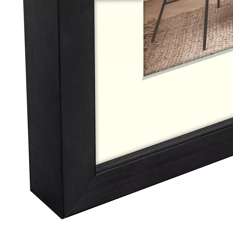 Moldura individual ZEP V4557B preto madeira 150x205mm