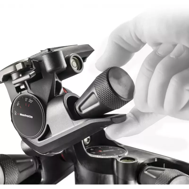Cabeça de tripé Manfrotto MHXPRO-3WG preta tecnopolímero 3/8 polegadas