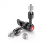 Acessório para tripé Manfrotto 244MICRO — alumínio/aço inoxidável, 150 mm de comprimento, capacidade de carga 3 kg, preto