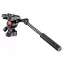 Cabeça de tripé Manfrotto MVH400AH preta alumínio 1/4 polegadas fluida