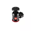 Cabeça de tripé Manfrotto 492 Centre cabeça de esfera preta vermelha 1/4 polegadas