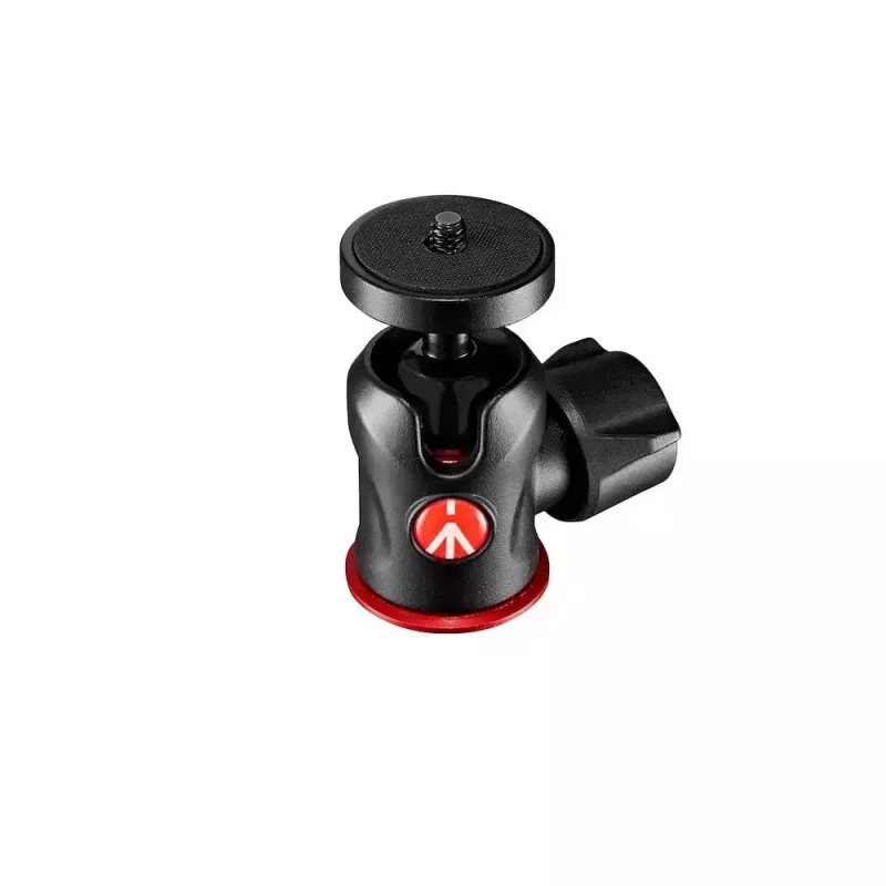 Cabeça de tripé Manfrotto 492 Centre cabeça de esfera preta vermelha 1/4 polegadas
