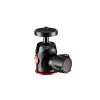 Cabeça de tripé Manfrotto 492 Centre cabeça de esfera preta vermelha 1/4 polegadas