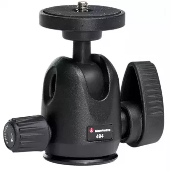 Cabeça de tripé Manfrotto MH494-BH preta alumínio 1/4 polegadas esfera