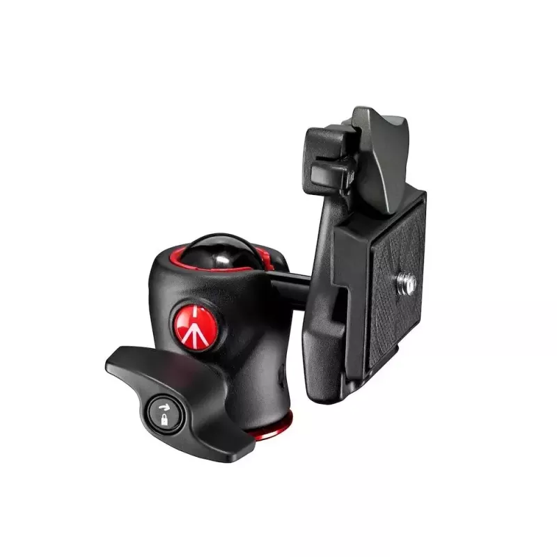 Cabeça de tripé Manfrotto MH490-BH preta alumínio 1/4 polegadas esfera altura 90 mm peso 190 g