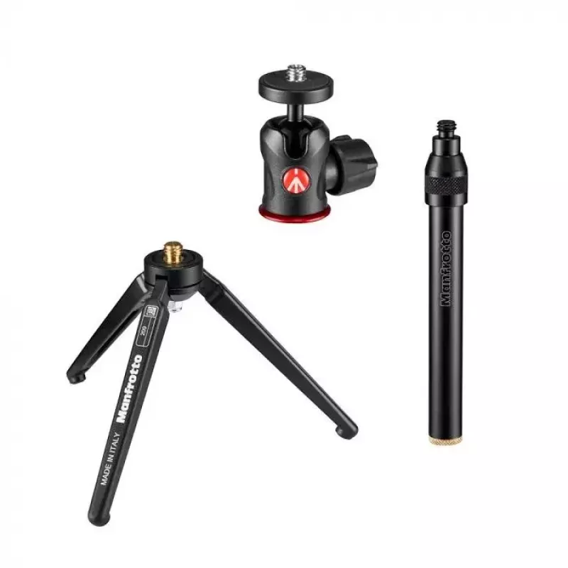 Manfrotto 209,492LONG-1 tripé 3 pernas preto 35,5 cm altura máx.