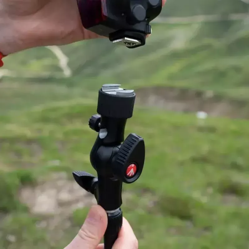 Manfrotto MLH1HS-2 cabeça inclinável com sapata fria, articulação de luz e suporte para guarda-chuva