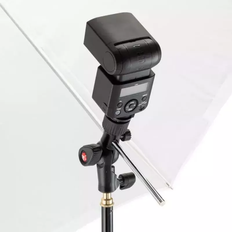 Manfrotto MLH1HS-2 cabeça inclinável com sapata fria, articulação de luz e suporte para guarda-chuva