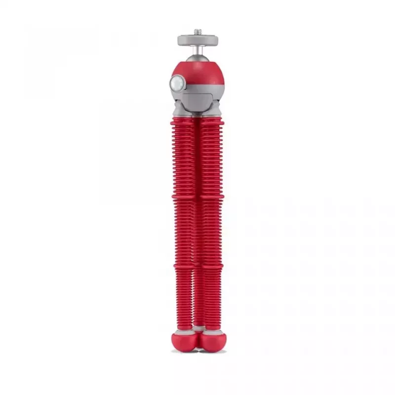 Tripé Joby PodZilla vermelho 3 pernas capacidade de carga 1 kg altura 25 cm