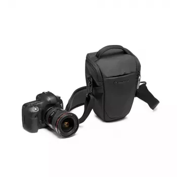Bolsa tipo coldre Manfrotto MB MA3-H-M Universal preta com alça de ombro