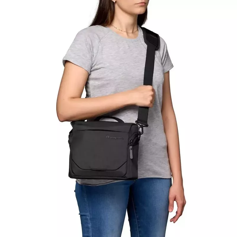 Bolsa de ombro Manfrotto MB MA3-SB-L preta compatibilidade universal