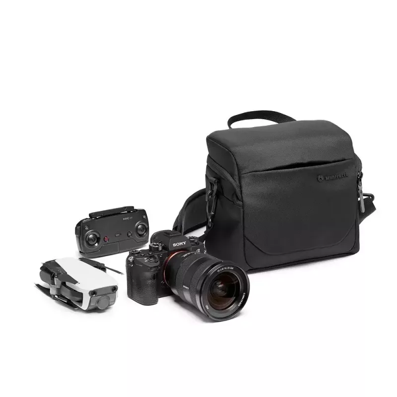 Bolsa de ombro Manfrotto MB MA3-SB-L preta compatibilidade universal