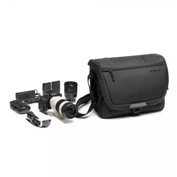 Bolsa messenger Manfrotto MB MA3-M-M preta universal com alça de ombro