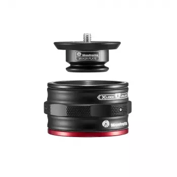 Base Manfrotto MVAQR-BASE preta em alumínio com capacidade de carga de 20 kg