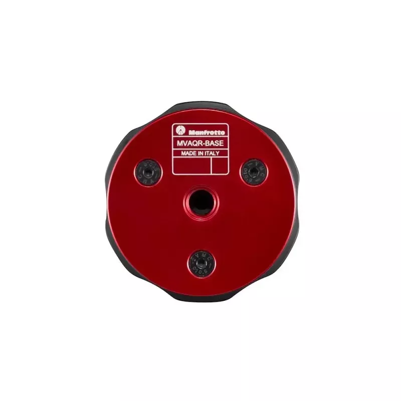 Base Manfrotto MVAQR-BASE preta em alumínio com capacidade de carga de 20 kg