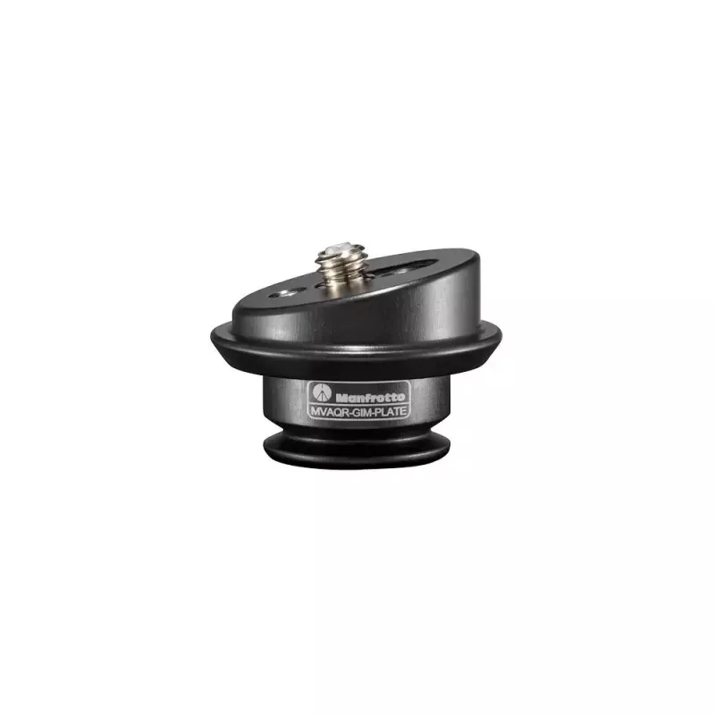 Placa de montagem Manfrotto MVAQR-GIM-PLATE em alumínio preta 50 mm x 35 mm