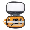 Bolsa Lowepro GearUp Pouch Mini em nylon e poliéster ripstop cinzenta e laranja