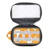 Bolsa Lowepro GearUp Pouch Mini em nylon e poliéster ripstop cinzenta e laranja