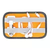 Bolsa Lowepro GearUp Pouch Mini em nylon e poliéster ripstop cinzenta e laranja