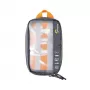 Bolsa Lowepro GearUp Pouch Mini em nylon e poliéster ripstop cinzenta e laranja