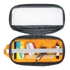 Bolsa Lowepro Pouch Medium GearUp GL LP37139-GRL em nylon e poliéster ripstop laranja e cinzenta 280x45x140mm