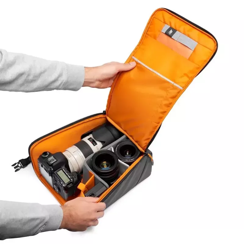Bolsa compacta Lowepro GearUp Creator Box XL II preta e cinzenta