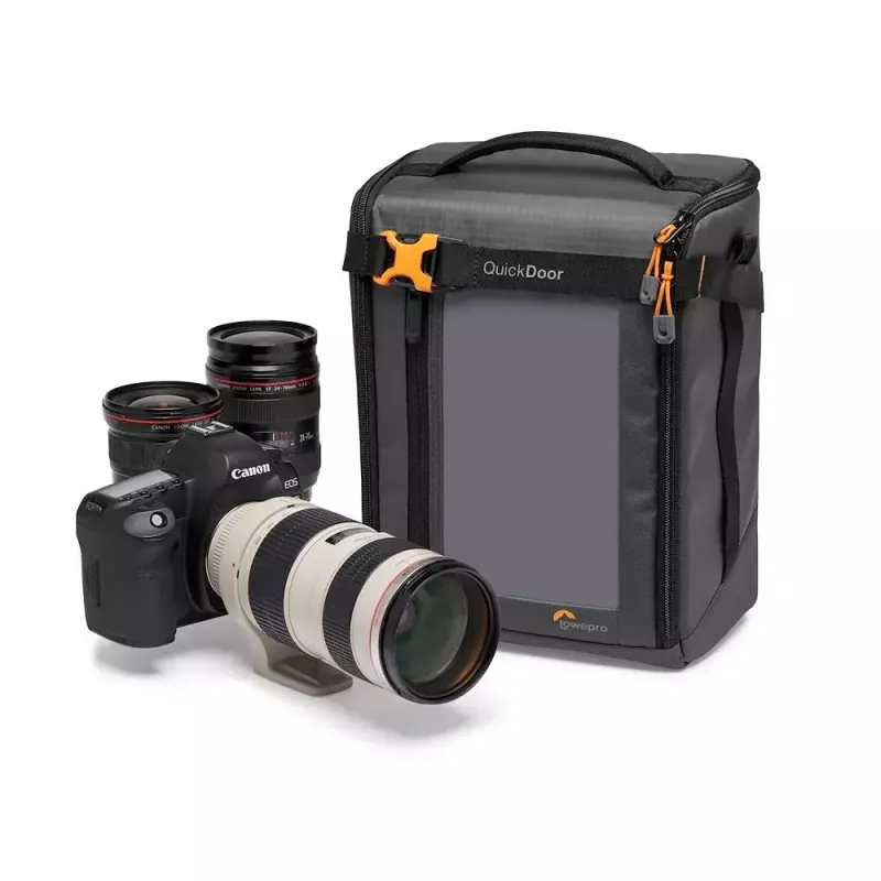 Bolsa compacta Lowepro GearUp Creator Box XL II preta e cinzenta