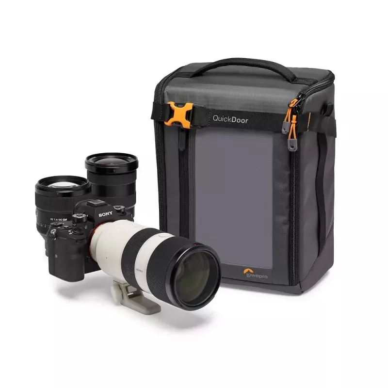 Bolsa compacta Lowepro GearUp Creator Box XL II preta e cinzenta