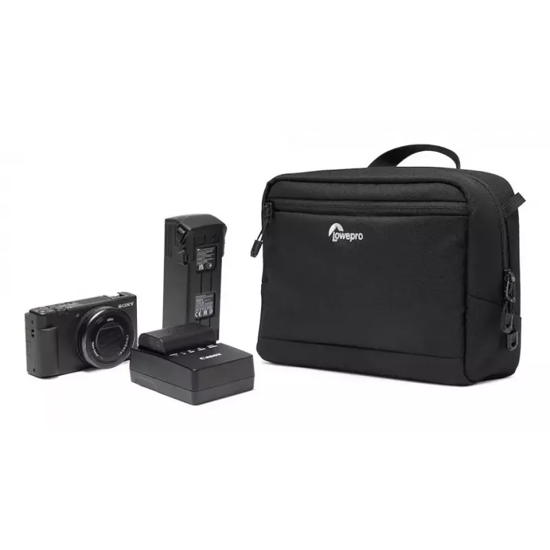 Pasta Lowepro ProTactic CS 120 III em poliéster preta e laranja 270g