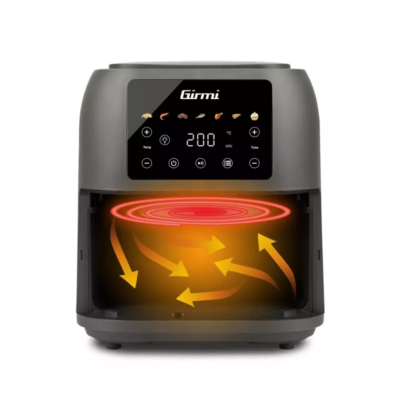 Fritadeira de ar quente Girmi FG92 8 L 1700 W cinzento