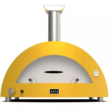 Forno de pizza Alfa Forni Moderno 5 Pizze Hybrid Fire amarelo FXMD-5P-GGIA-DE – forno de pizza híbrido para 5 pizzas, exterior