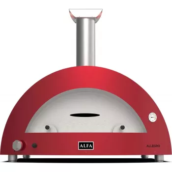 Forno de pizza a lenha Alfa Forni Moderno 5 Pizze vermelho – capacidade para 5 pizzas, a lenha