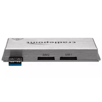 Modem CradlePoint MC400 – modem móvel, upstream 5,76 Mbit/s, downstream 42,2 Mbit/s, 256-QAM, prateado, 104 g