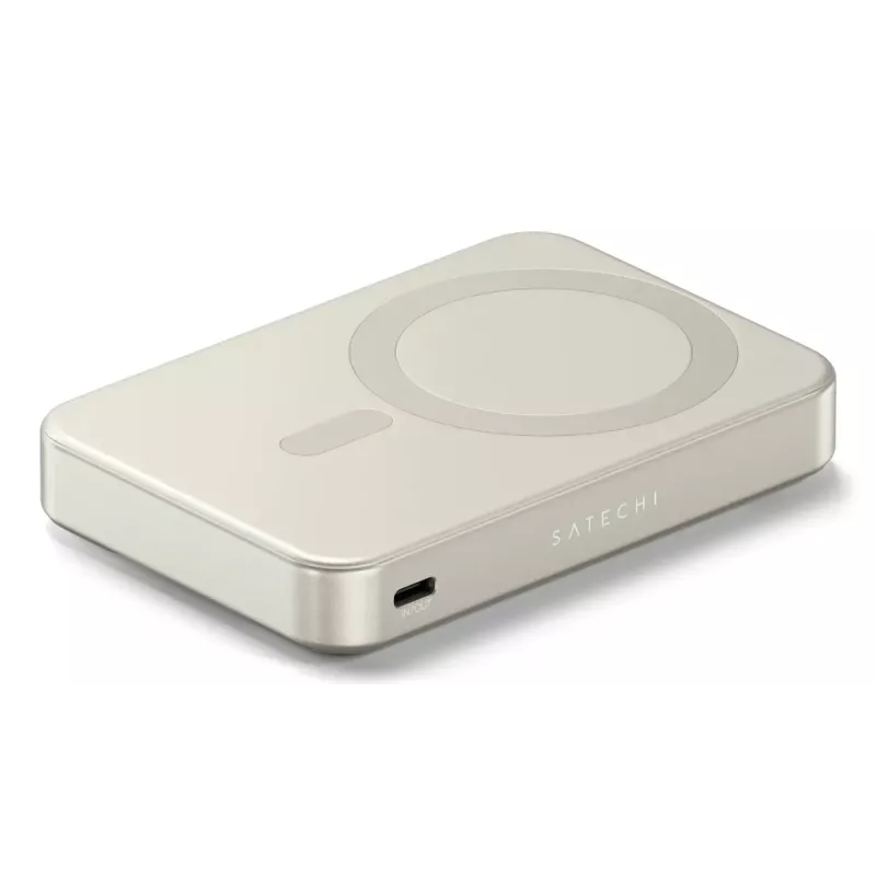 Powerbank portátil Satechi ST-B10Q2SW 10000 mAh, carregamento sem fios, areia
