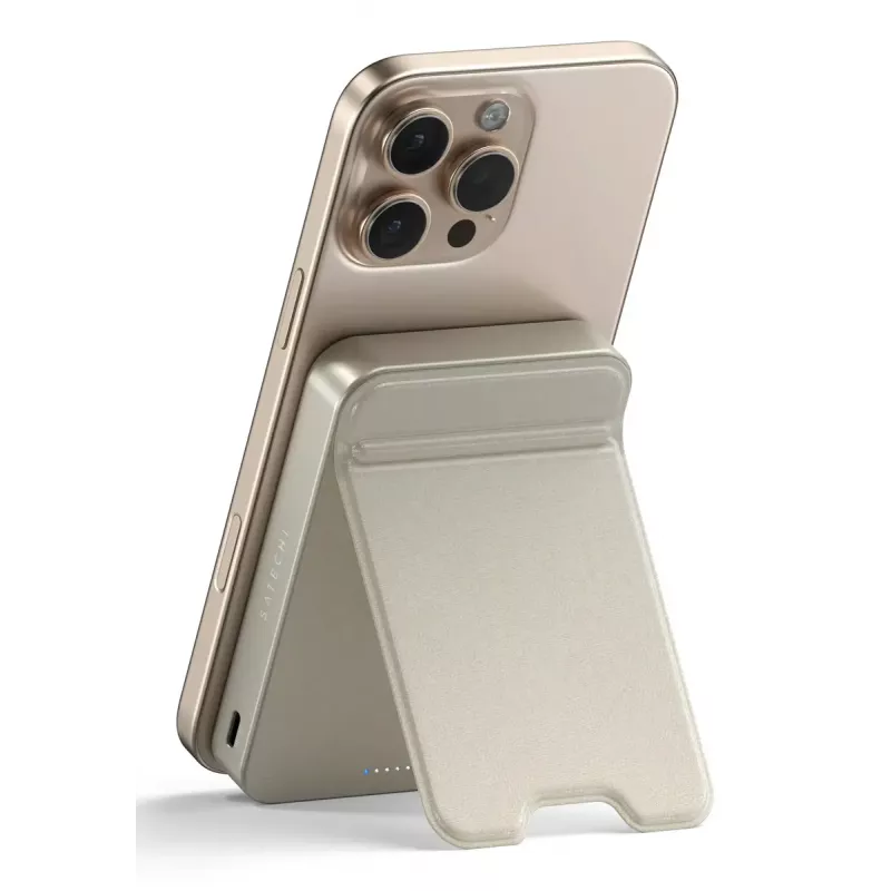 Powerbank portátil Satechi ST-B10Q2SW 10000 mAh, carregamento sem fios, areia