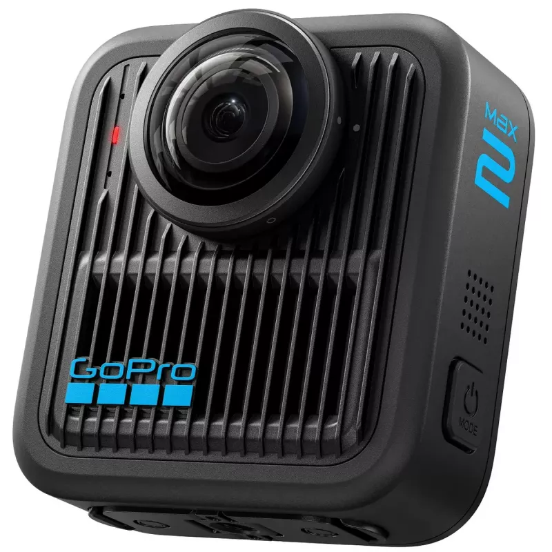 Câmara de ação GoPro MAX2 com 8K Ultra HD, sensor de 29,5 MP, 100 fps, ecrã LCD, GPS, Wi‑Fi — pacote de acessórios