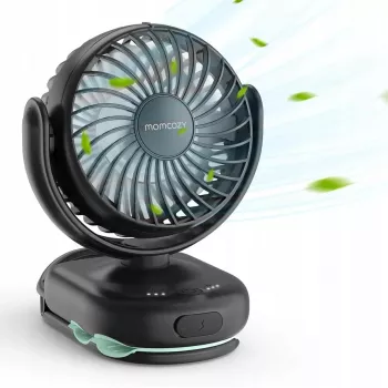 Ventilador portátil para carrinho de bebé Momcozy PF001-PK10BA-A — rosa, ventilador de fixação com bateria